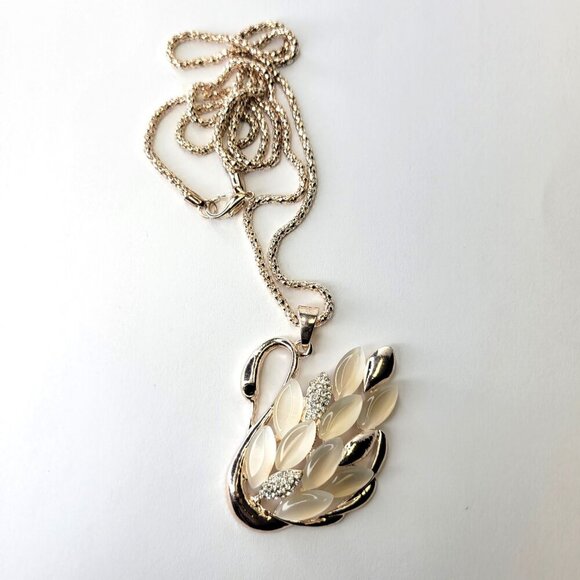 Swan Charm Pendant Necklace - Picture 2 of 7